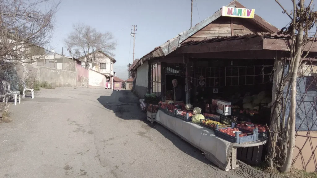 Quiet neighborhood grocery shop in an old Turkish street