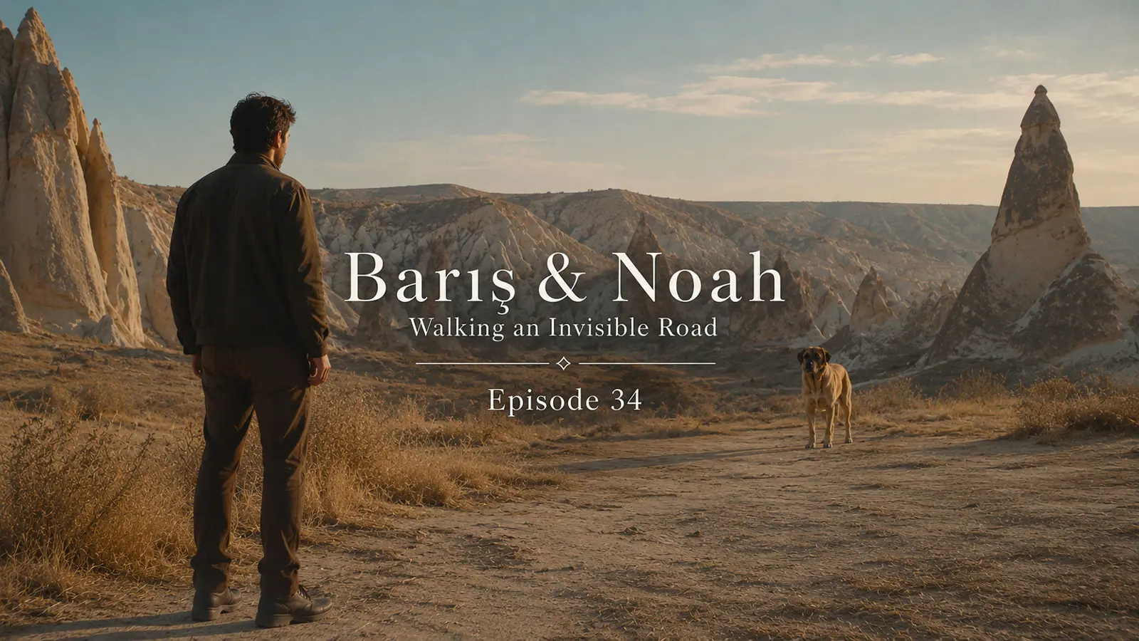 Barış facing a mysterious Kangal dog in Love Valley, Cappadocia